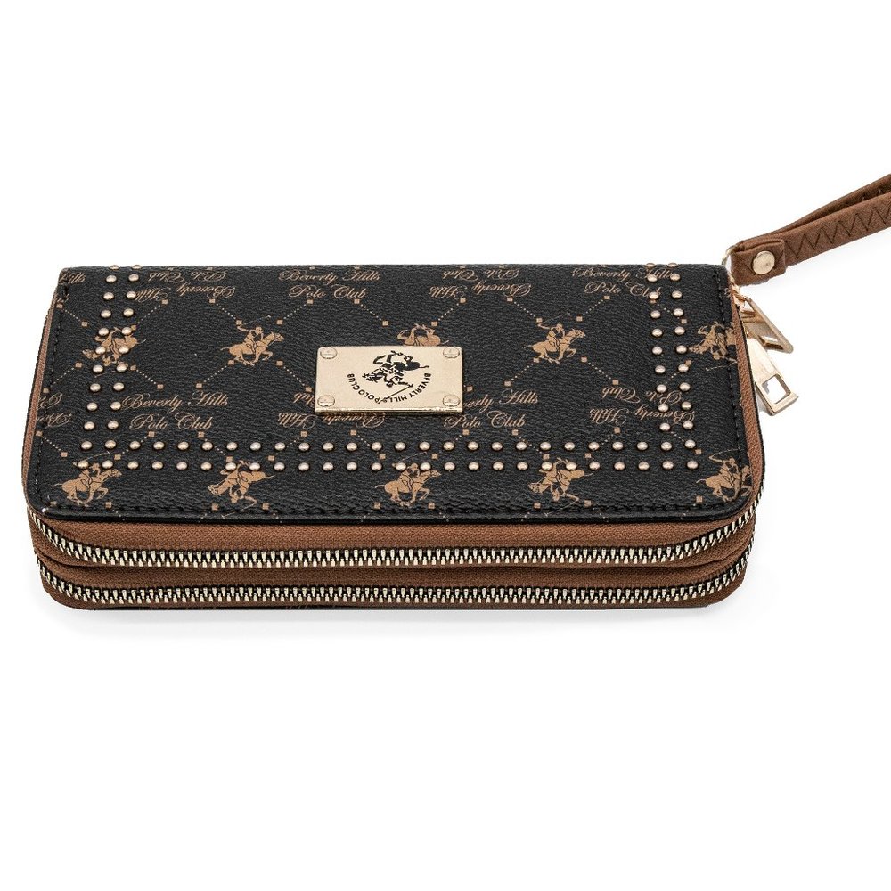 Women Beverly Hills Polo Club Clutch Double Zipper